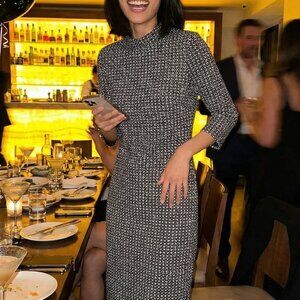 Elegant Black and White Women's Dress